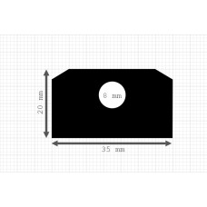 Luikenpakking | EPDM | 35 x 20 mm